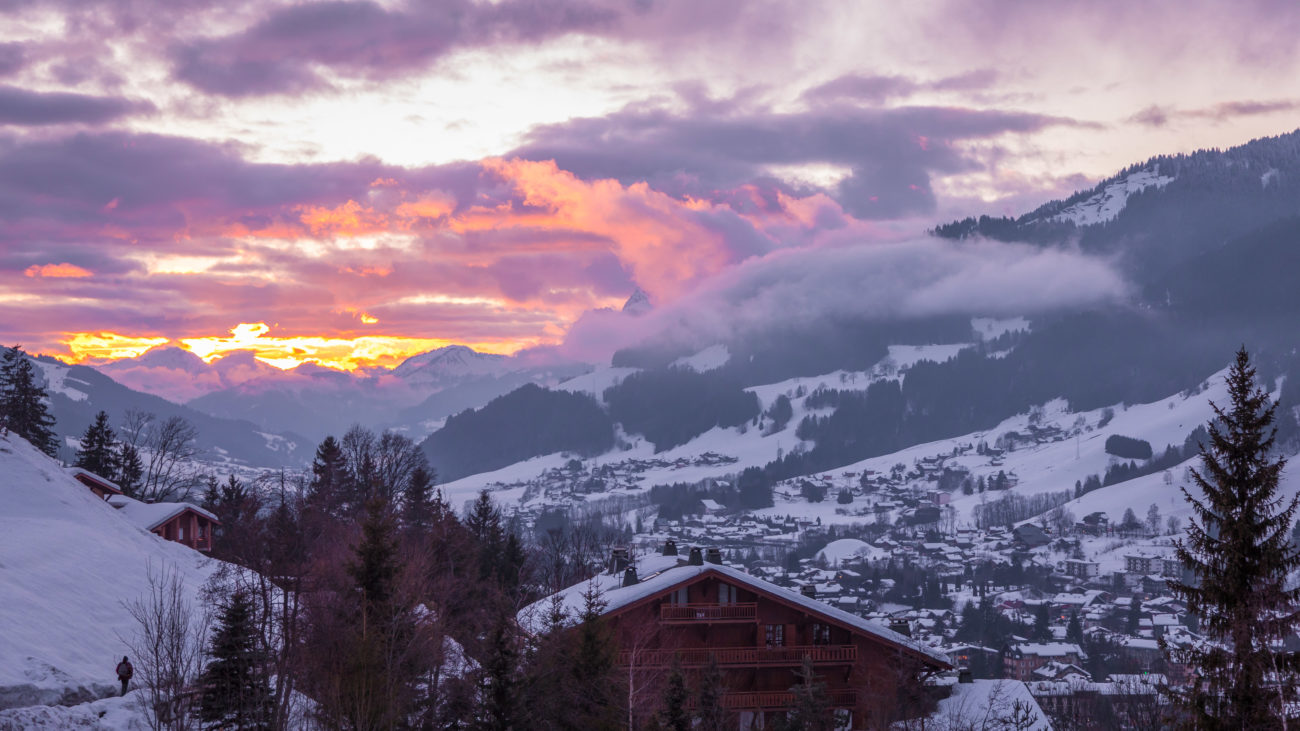 Coucher de soleil hiver